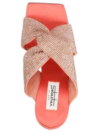 SEBASTIAN Multicolor Viscose Stiletto Heel Sandals