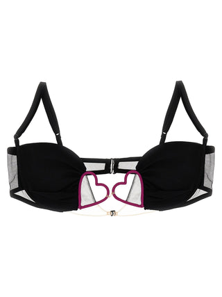Nensi Dojaka Black Polyamide Bra