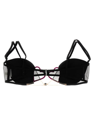 Nensi Dojaka Black Polyamide Bra