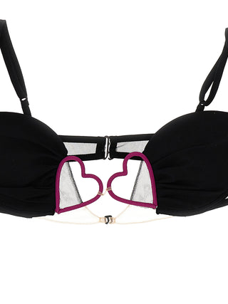 Nensi Dojaka Black Polyamide Bra