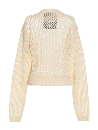 RAMAEL White Cotton Cardigan