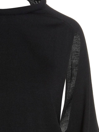 RAMAEL Black Silk Cardigan