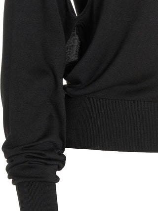 RAMAEL Black Silk Cardigan