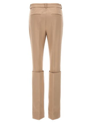 Sportmax Beige Polyester Dress Pants