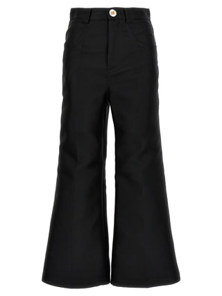 Giambattista Valli Black Polyester Flared Pants