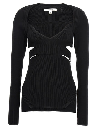 Nensi Dojaka Black Viscose Cardigan