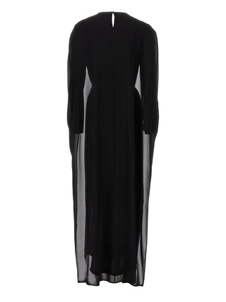 DI.LA3 PARI' Black Silk Long Dress