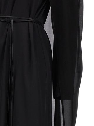 DI.LA3 PARI' Black Silk Long Dress