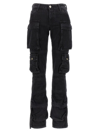 The Attico Black Cotton Cargo Pants