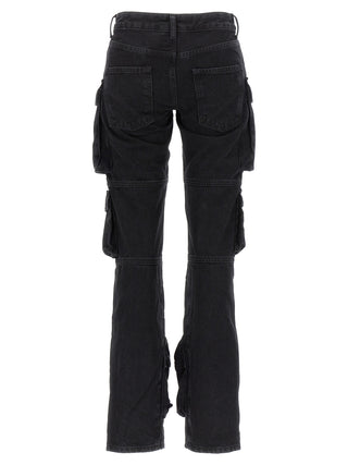 The Attico Black Cotton Cargo Pants