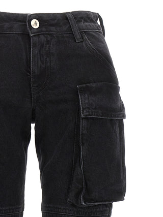 The Attico Black Cotton Cargo Pants