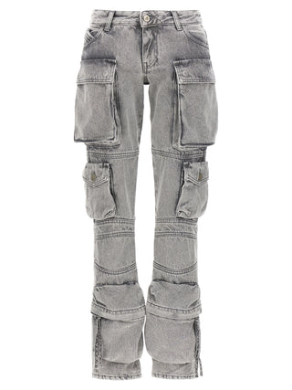 The Attico Gray Cotton Cargo Pants