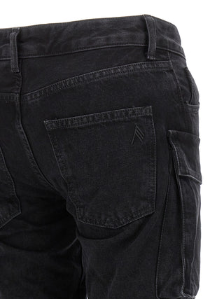 The Attico Black Cotton Cargo Pants