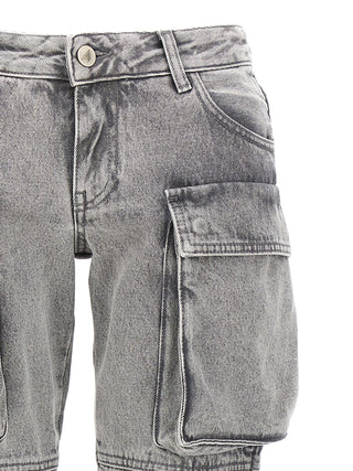 The Attico Gray Cotton Cargo Pants