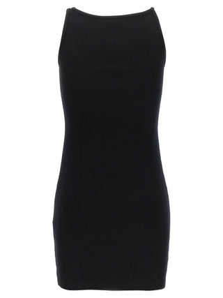 Off-White Black Cotton Short Dress