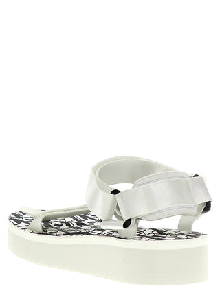 Palm Angels Bicolor Polyester Flat Sandals
