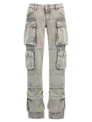 The Attico Gray Cotton Cargo Pants
