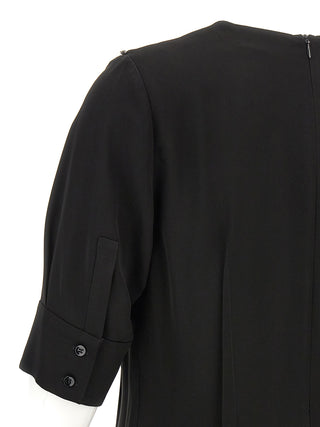 Sportmax Black Viscose Midi Dress
