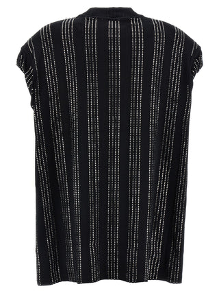 The Attico Black Cotton Short Dress