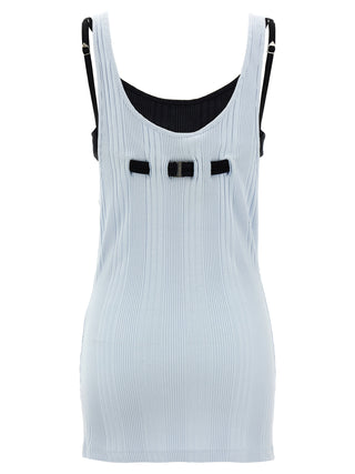 The Attico Blue Cotton Tank Tops