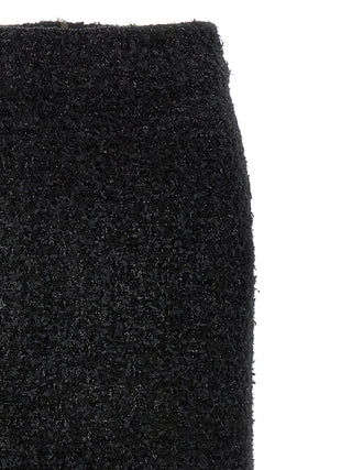 Balenciaga Black Cotton Midi Skirt