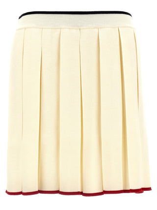 Thom Browne White Virgin Wool Long Skirt