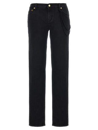Darkpark Black Cotton Straight-Leg Jeans