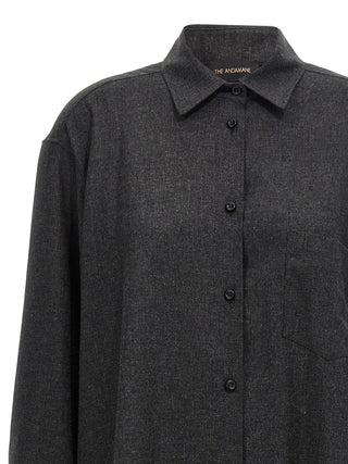 The Andamane Gray Wool Blouse