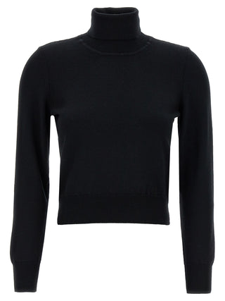 ANTONINO VALENTI Black Merino Wool Cardigan