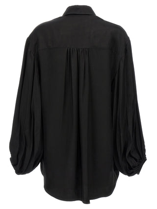 Khaite Black Cupro Blouse