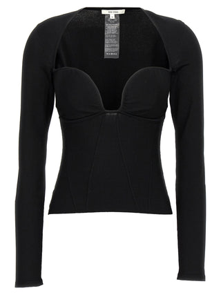 Nensi Dojaka Black Viscose Tank Tops
