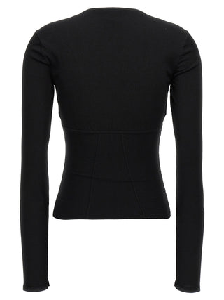 Nensi Dojaka Black Viscose Tank Tops