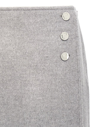 Tory Burch Gray Wool Long Skirt