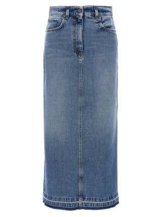 Fortela Blue Cotton Mini Skirt