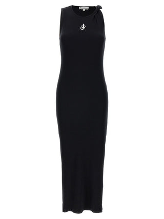 J.W.Anderson Black Cotton Midi Dress