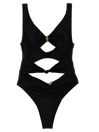 Elisabetta Franchi Black Polyamide One-Piece Swimsuit