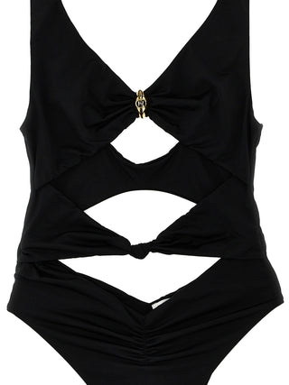 Elisabetta Franchi Black Polyamide One-Piece Swimsuit