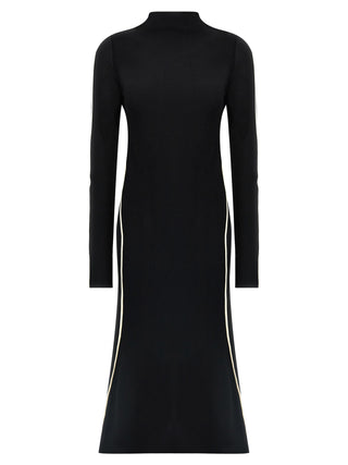 Sportmax Bicolor Viscose Midi Dress