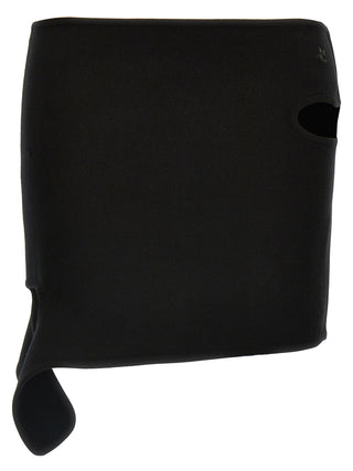 Courrèges Black Viscose Long Skirt
