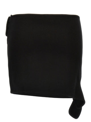 Courrèges Black Viscose Long Skirt