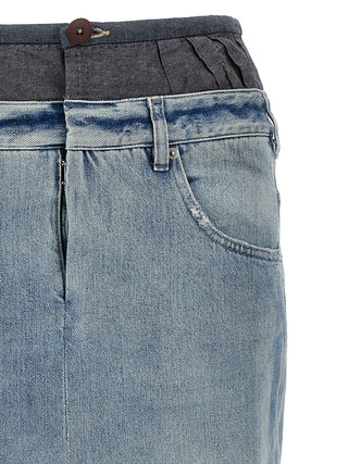 Maison Margiela Multicolor Cotton Mini Skirt