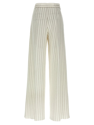 Max Mara White Cotton Casual Pants