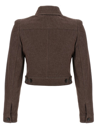 Max Mara Brown Cotton Blazer