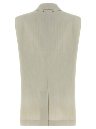 Golden Goose Beige Virgin Wool Sleeveless Jacket