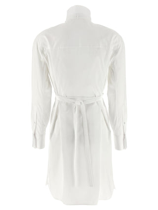 Alexander McQueen White Cotton Midi Dress