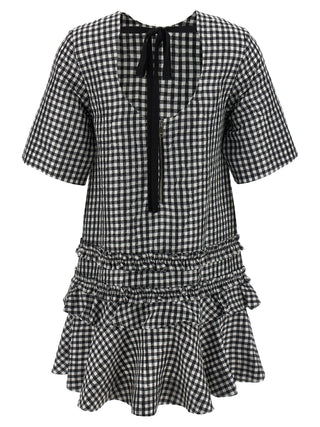 Ganni Bicolor Polyester Short Dress