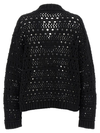 Ganni Black Cotton Cardigan