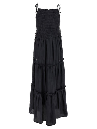 Ganni Gray Viscose Long Dress