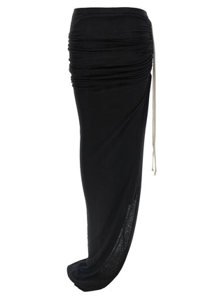 Rick Owens Black Wool Mini Skirt