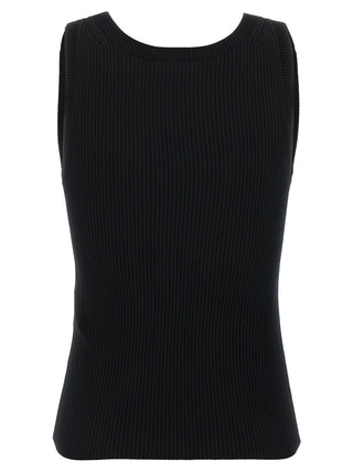 Kenzo Black Viscose Sleeveles T-Shirt